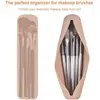 Travel Makeup Brush Holder, Silicon Material Portable For Getting Ready, Travelling, Trendy Cosmetic Case Makeup Organizers 5