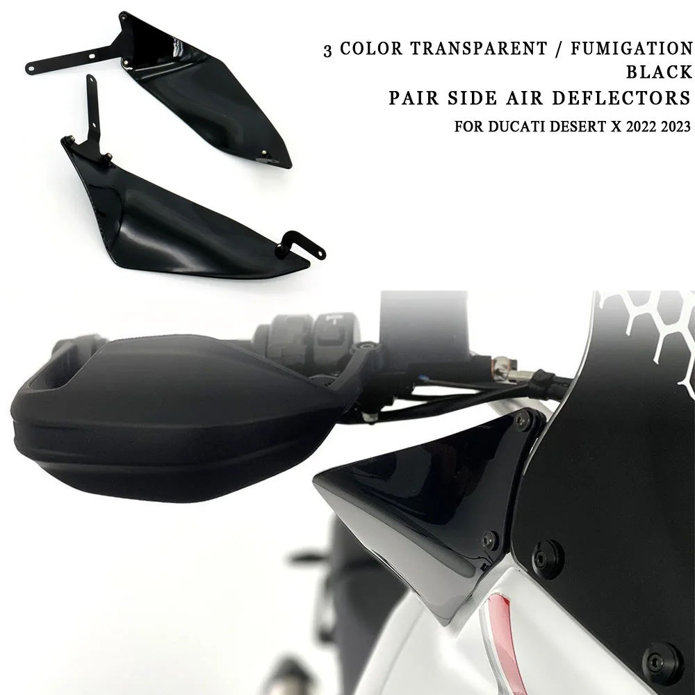 Per Ducati Desert X Desert X 2022-2023 Copri Carenatura Spoiler Laterale Moto Deflettore Vento Nero