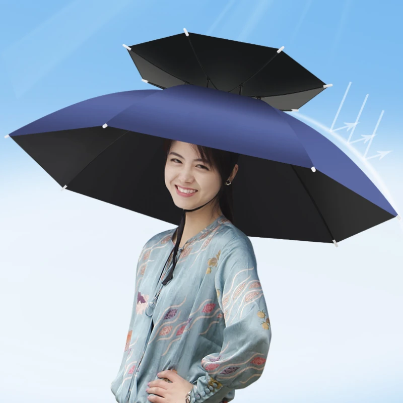 SunshadeUmbrellaHeadUmbrellaRainHatUmbrellaHeadWearable