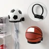 1PC Wall Mounted Basketball Storage Rack Multi-purpose Football Display Shelf Ball Holder Space Saving Living Room Decor
