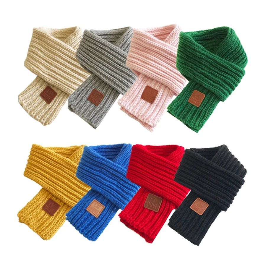 Kids Scarf Boys Girls Baby Winter Warm Scarf Women Knit Shawl Children Neck Collar Keep Warm Accessories