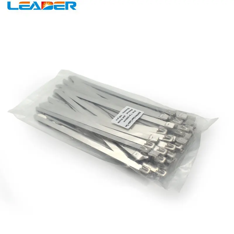 

LEADER 500pcs A Lot 4.0 Inch 4.6mm X 100mm Thickness 2.5mm Best 304 Grade Colorful Self Locking Stainless Steel Cable TiesSolar