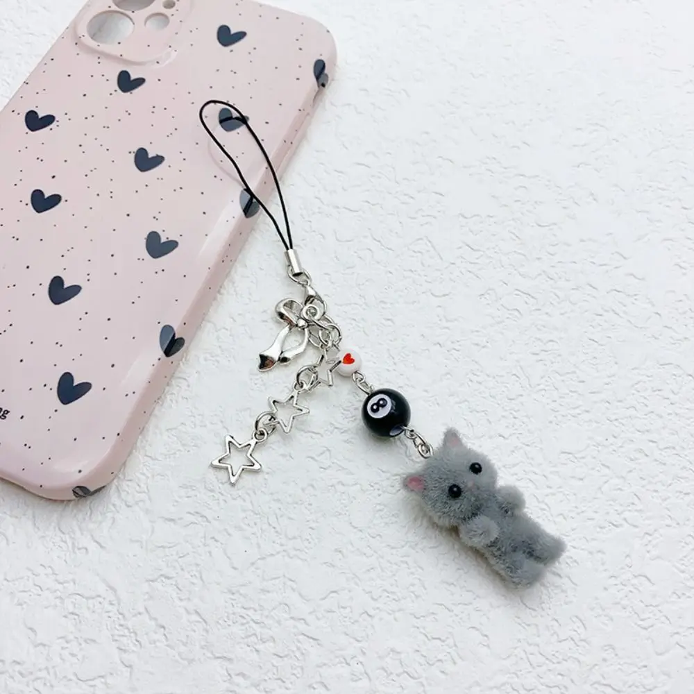 Charming 3D Kitten Phone Lanyard - Anti-Loss Cat Phone Strap Keychain