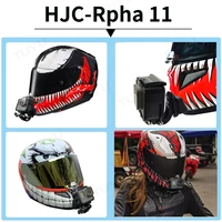 TUYU Customized HJC-Rpha 11 CNC Aluminium Helmet Chin Mount for GoPro 10 Insta360 X2 R DJI Motorcycle Camera Helmets Accessories 2