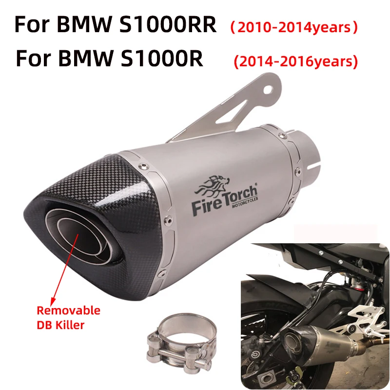 

Slip On For BMW S1000R S1000RR 2010 - 2015 2016 Motorcycle Exhaust Pipe Escape Systems Muffler DB Killer Carbon fiber Tube