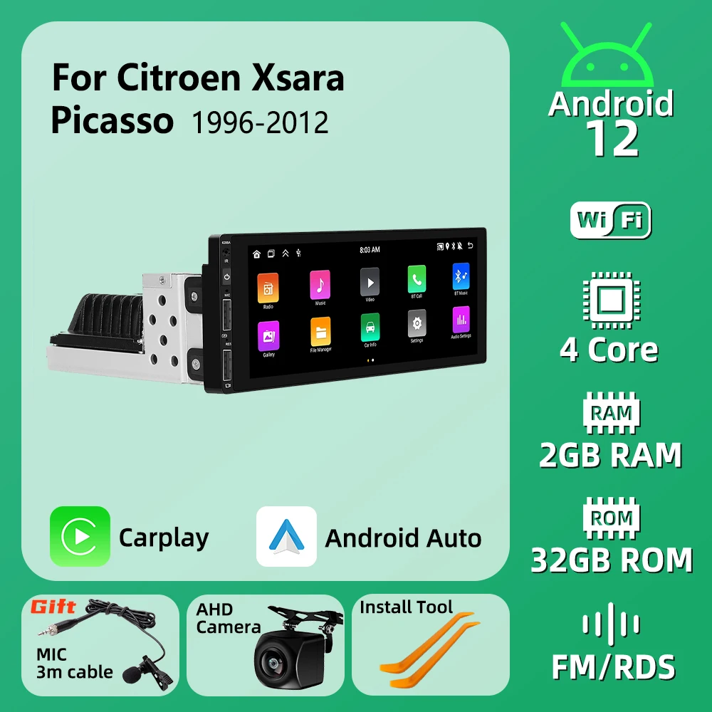 

1din Android Car Multimedia for Citroen Xsara Picasso 1996-2012 1 Din Radio Stereo Head Unit Carplay Autoradio GPS Navigation