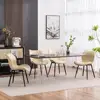 Upholstered Faux Leather Dining Chairs Set of 2 Modern Wing Back Kitchen Side Chairs Comfortable Heavy-Duty Metal Frame 5