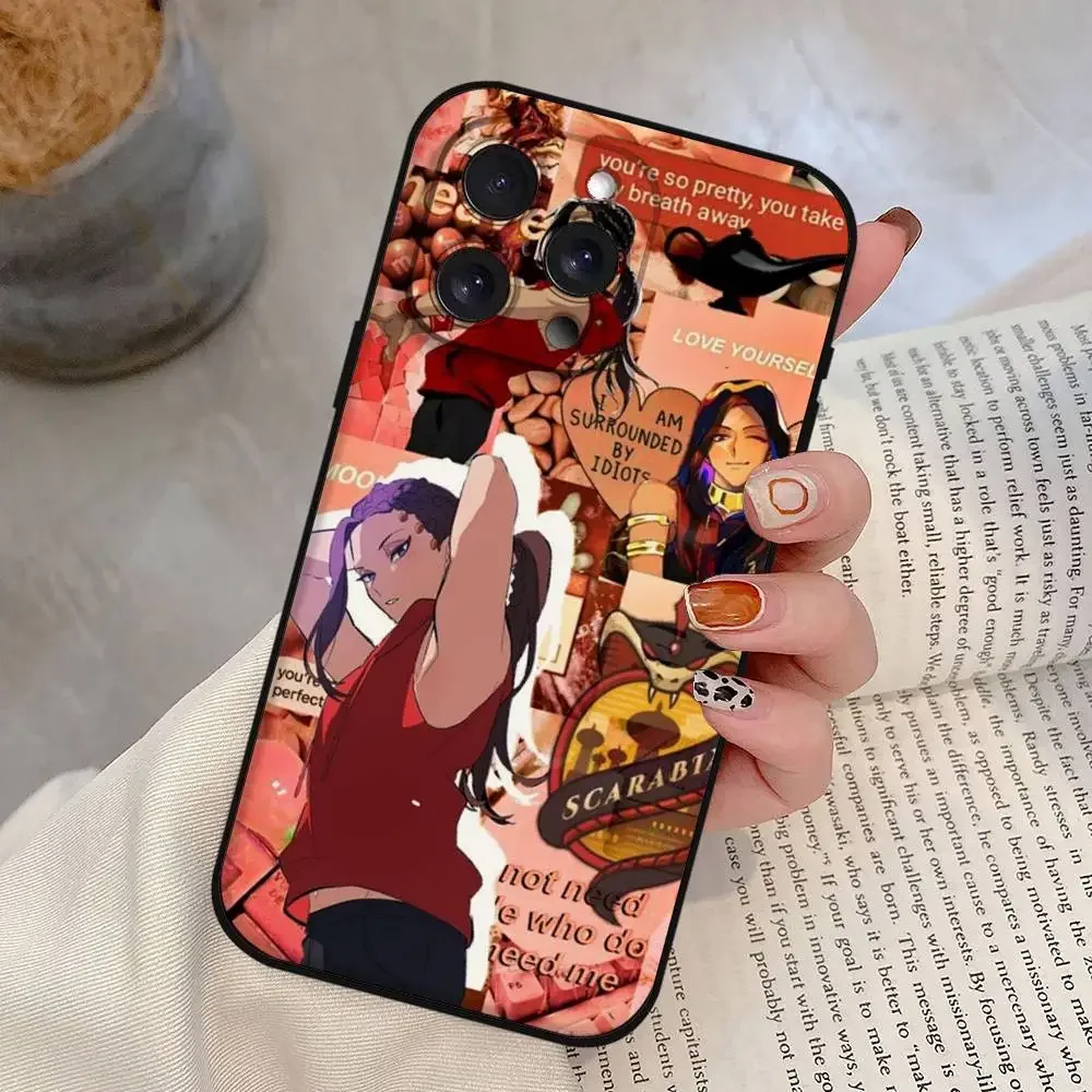 Twisted Wonderland Ace Anime Black Silicone Soft Phone Case