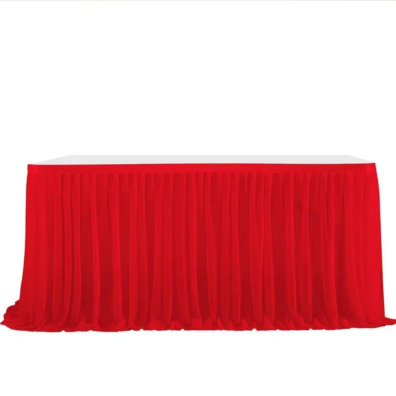 Rectangular Tulle Tablecloth for Party Decoration, Table Skirt, Birthday Cloth, Wedding and Home Accessories, Sweet