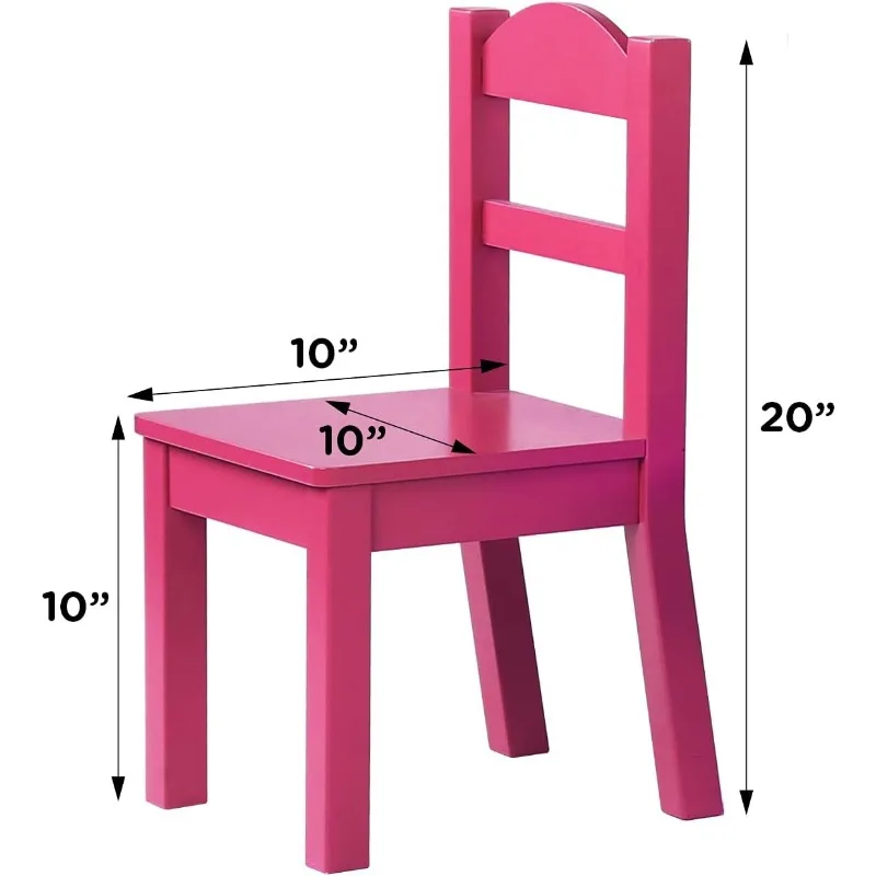 Table and Chair Set for Kids Humble Crew Tot Tutors Wood Table & 4 Chairs Set