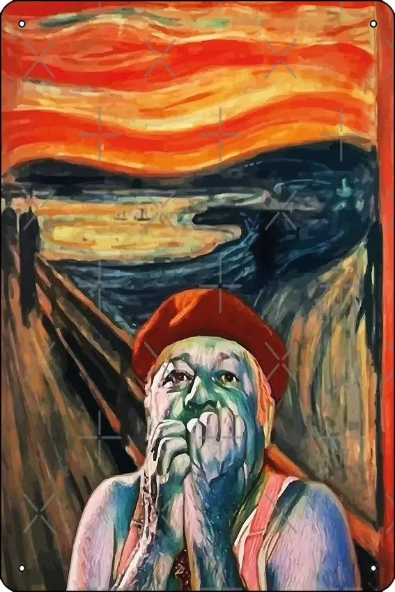 

Fantozzi мунч Плакат Металлический Знак Декор-8x12 дюймов Бар Паб гараж мужская пещера настенное искусство