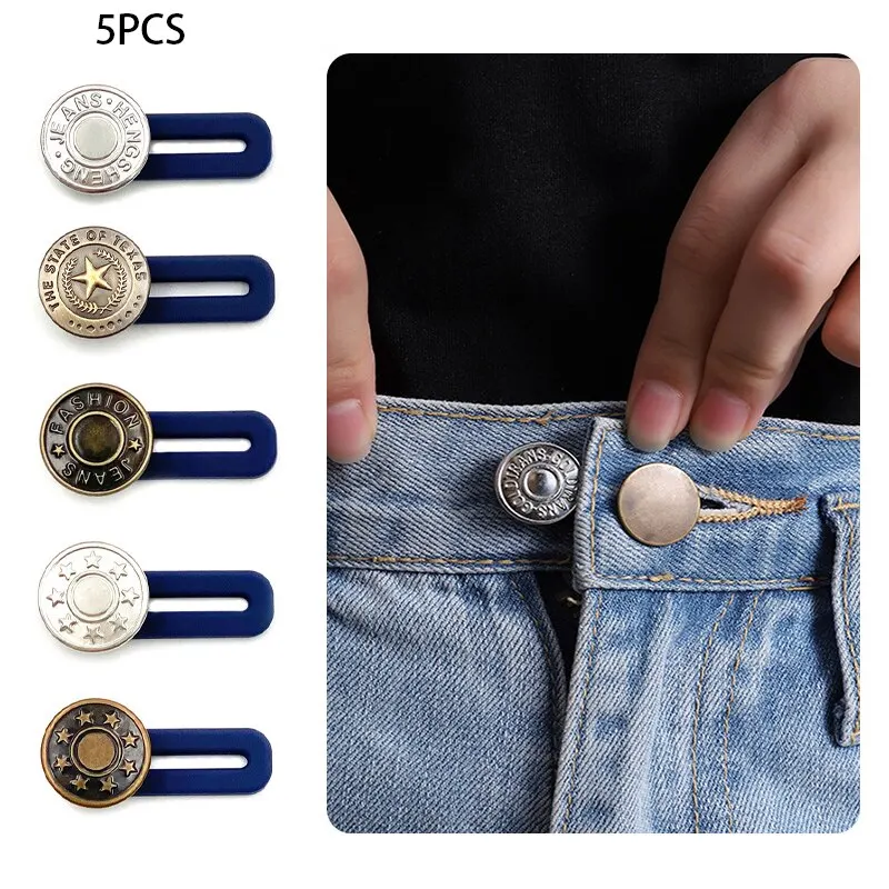 Dropship 5pcs Button Extender For Pants; Adjustable Waist Button