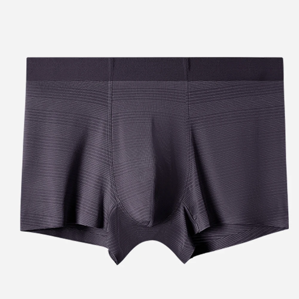 

Men Striped Boxer Briefs Shorts Underwear Pouch Panties Soft Breathable Trunks Briefs Fitness Elastic Underpants Sports Running