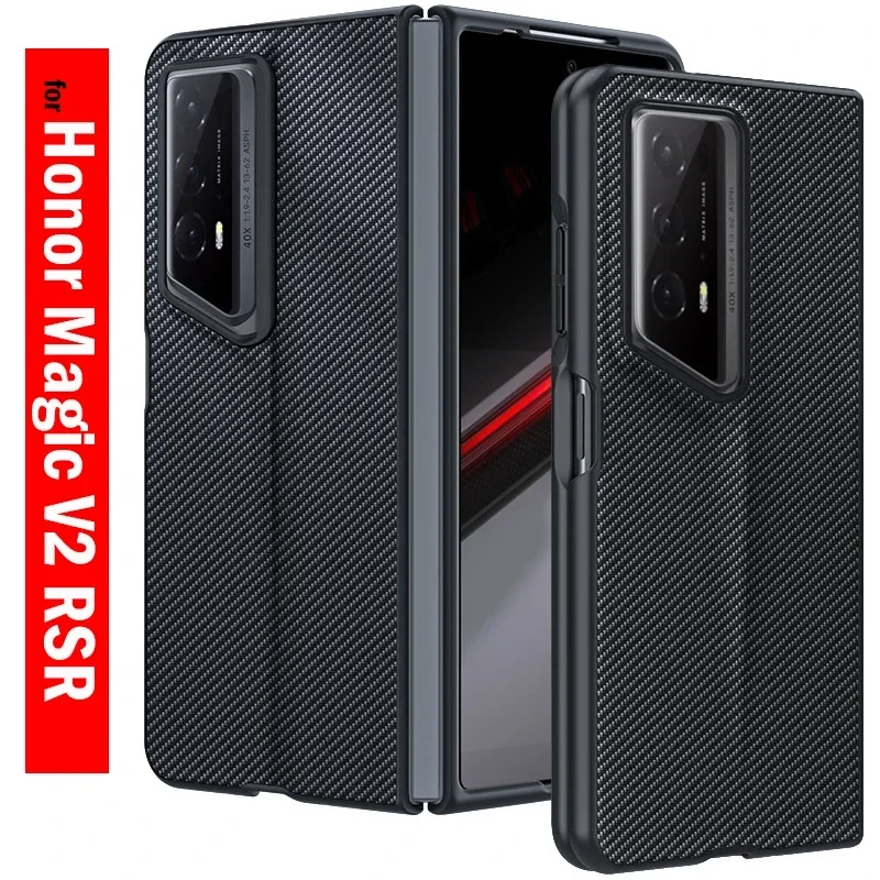 Funda For Honor Magic V2 Rsr Custodia Custodia Protettiva In Pelle Pu Con Struttura In Fibra Di Lusso Per Honor Magic V2 Rsr 5G Capa Antiurto