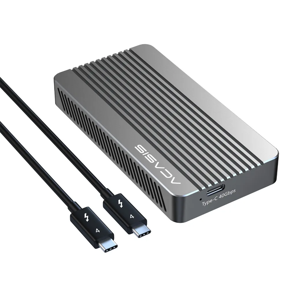 Thunderbolt 5 80Gbps M2 NVME SSD Enclosure Transparent USB C