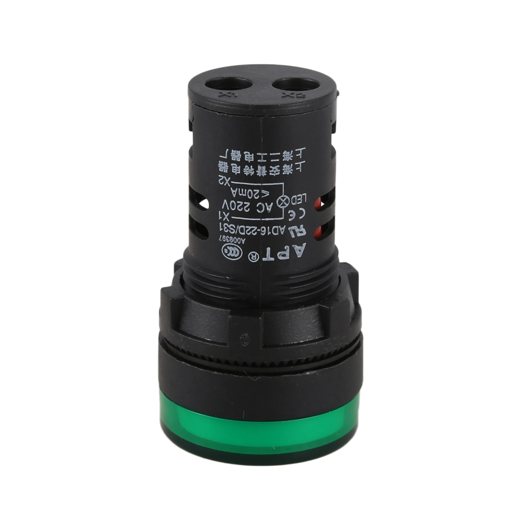 A74E-4개 AC220V 녹색 LED 전원 표시등 파일럿 신호등 램프 22Mm 직..