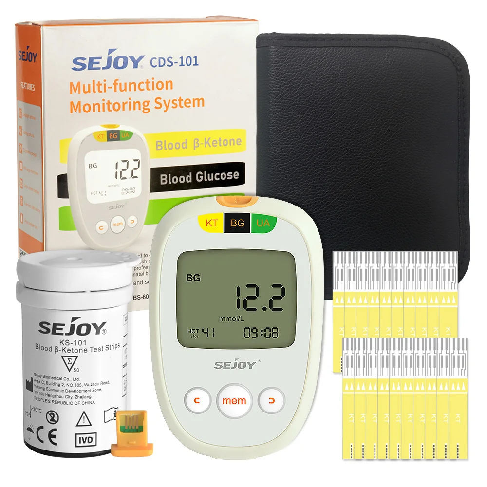 Blood Ketone Meter Fast Blood Ketone Monitoring Starter Kit Keto Diet 1 Meter 50 Ketone Strips 50 Lancets 1 Lancing Device