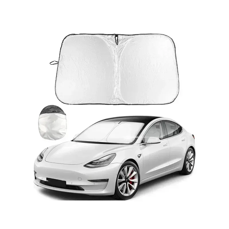Trapezoidal Umbrella Style Car Front Window Sunshade-Anti-UV Sun Protection for Most Cars