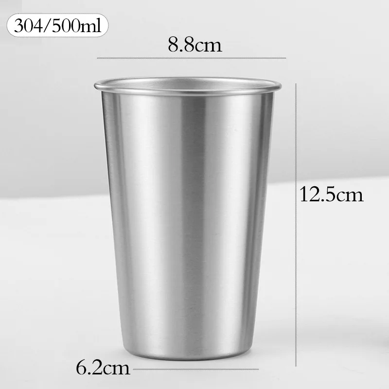 Stainless Steel Beer Mugs Ice Coffee Mugs Homemade Cold Drinks 304 Single Layer Summer Essential Items