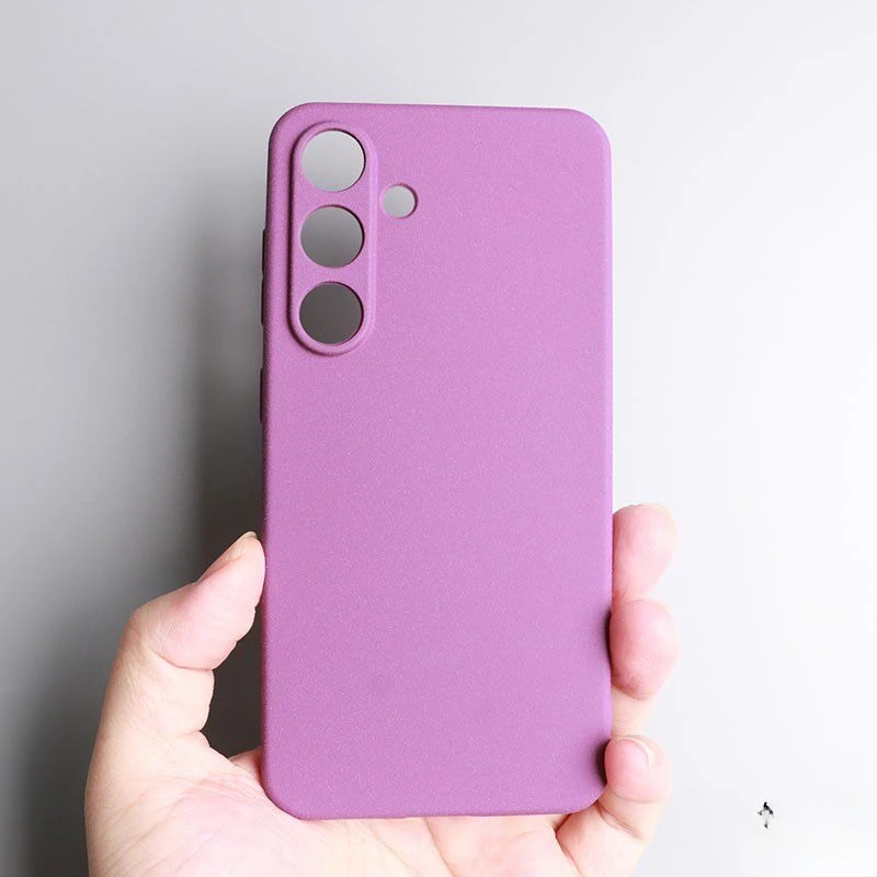 Solid Color Sandstone Slim Soft Phone Case Cover