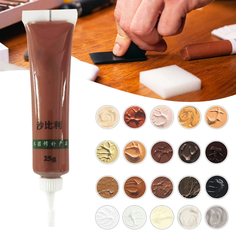 Wood Furniture Refinishing Paste Scratch Remover Repair Paint Wax 25g for Furniture