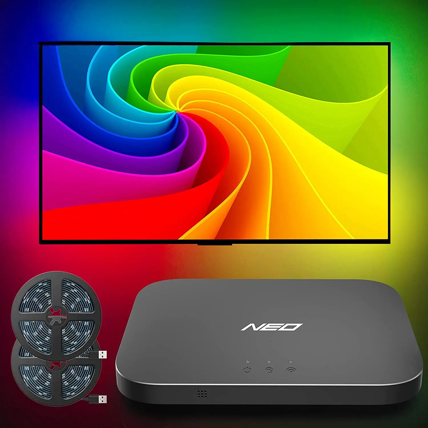 

Lytmi для 91-120 дюймового ТВ, ПК, игровой HDMI 2,0, работает с Alexa Google Assistant, управление приложением NEO HDMI, синхронизация с фотоподсветкой