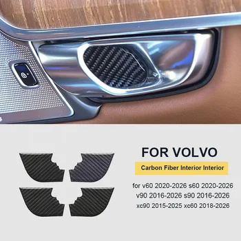 For Volvo S60 V60 XC60 S90 V90CC XC90 Carbon Fiber Interior Interior Door Bowl Protective sticker Car accessories 1