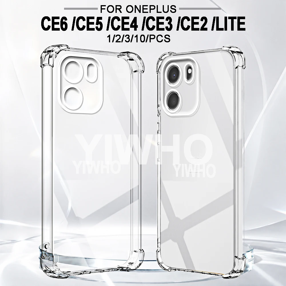 Transparent Shockproof Soft TPU Phone Case - Clear Back Cover (Multi-Pack Options)