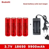 18650 Battery Rechargeable Battery 3.7V 18650 9900mAh Capacity Li-ion Rechargeable Battery For Flashlight Torch Battery+Charger 5