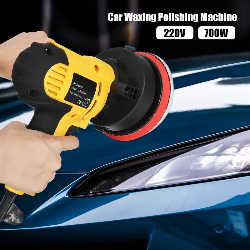 

220V Car Electric Polisher Machine 700W Automatic Polishing Machine Adjustable 6 Speed Sanding Waxing Power Tools