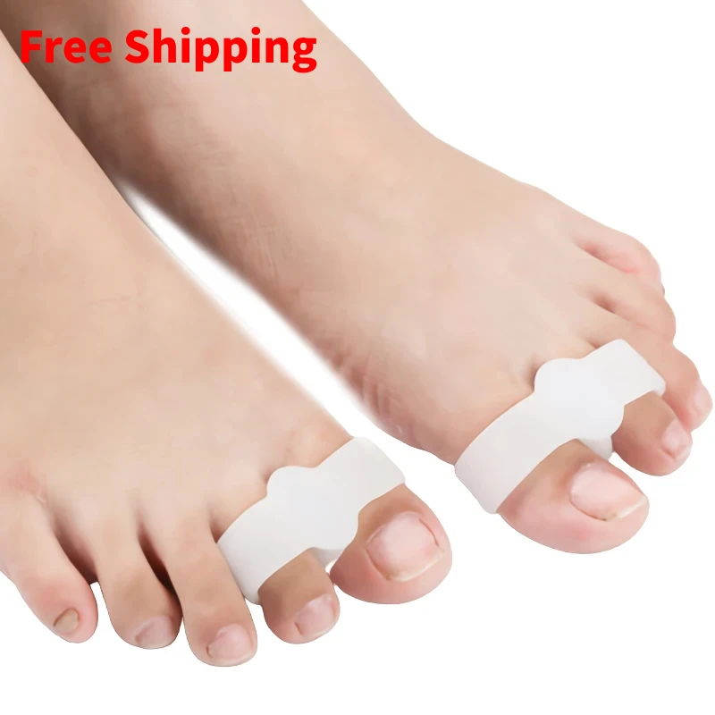 

3Pairs Toe Splitter Gel Silicone Feet Care Hallux Valgus Overlapping Separators Bunions Pain Relieve Straighteners Corrector