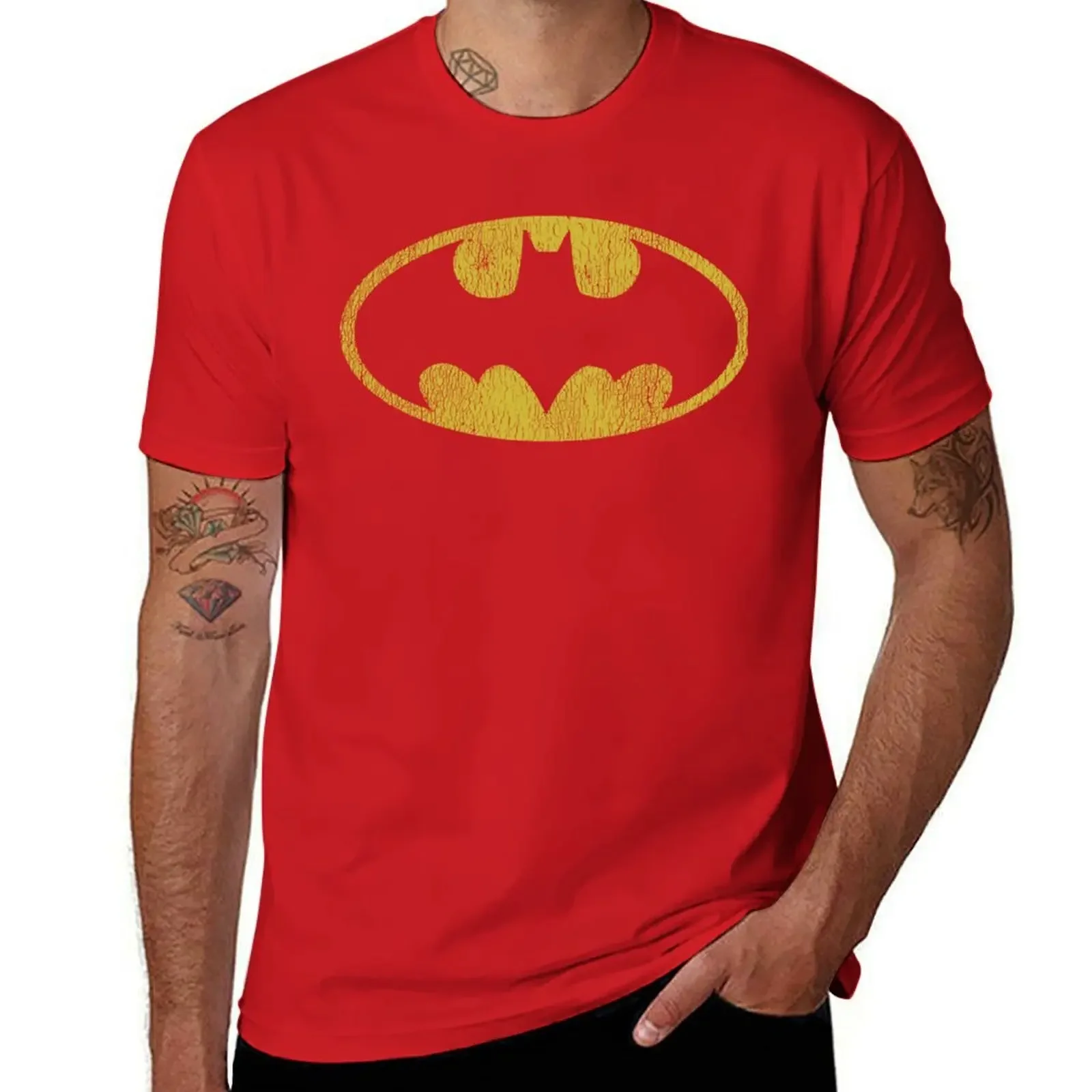 Bat Classic Yellow Logo/Perfect Gift T-Shirt Sports Fans Cute Clothes Vintage Clothes T Shirts for Men Graphic New Style 6