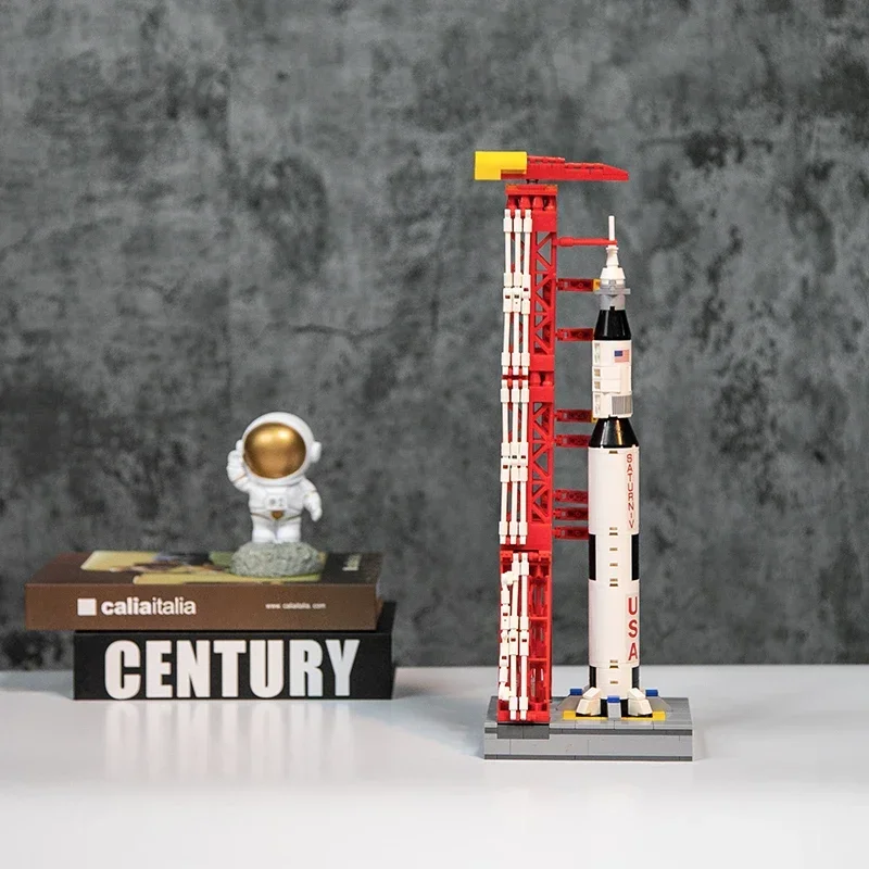 

Творческий эксперт Apolloed Saturn V Carrier Rocket Launch Tower кубики Moc модель строительных блоков технические игрушки подарки 425 шт.