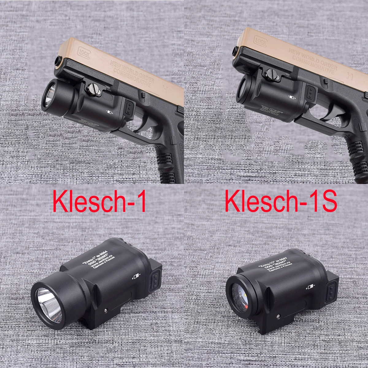 戦術zenitco Klesch 1 Klesch 1S世代2 led懐中電灯ピストルエアガングロック17と20ミリメートルレール狩猟ライト