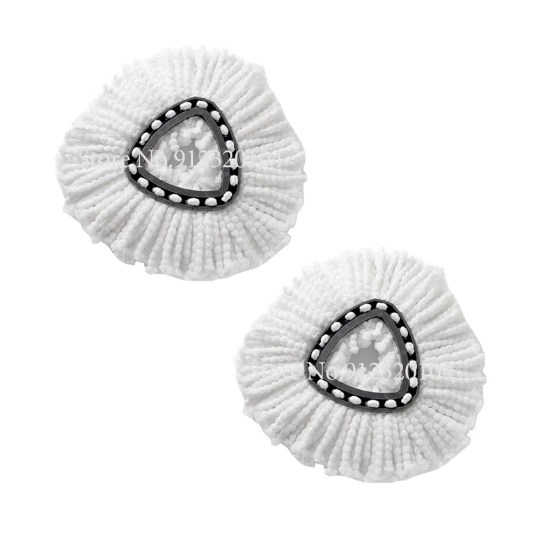 Premium White Microfiber Spin Mop Replacement Cloths
