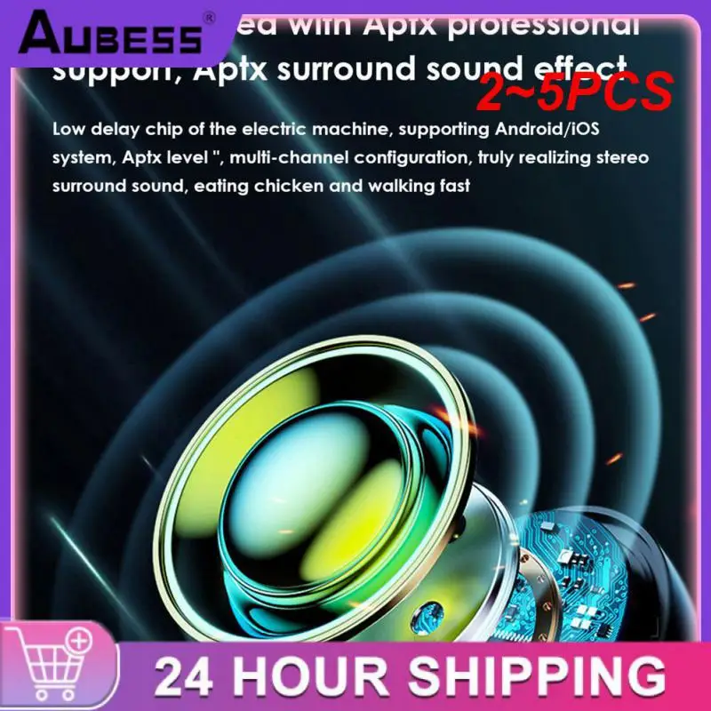 

2~5PCS Earphone Mini Hifi Sound Waterproof With Mic Stereo With Charging Bin Wireless Headset Game Headset Sports