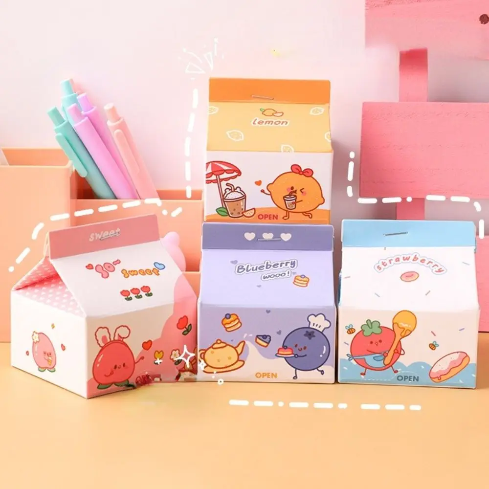 DIY Notepad Scrapbooking Student Stationery School Supplies Message Notes Milk Carton Memo Pad Message Paper No-Sticky Note