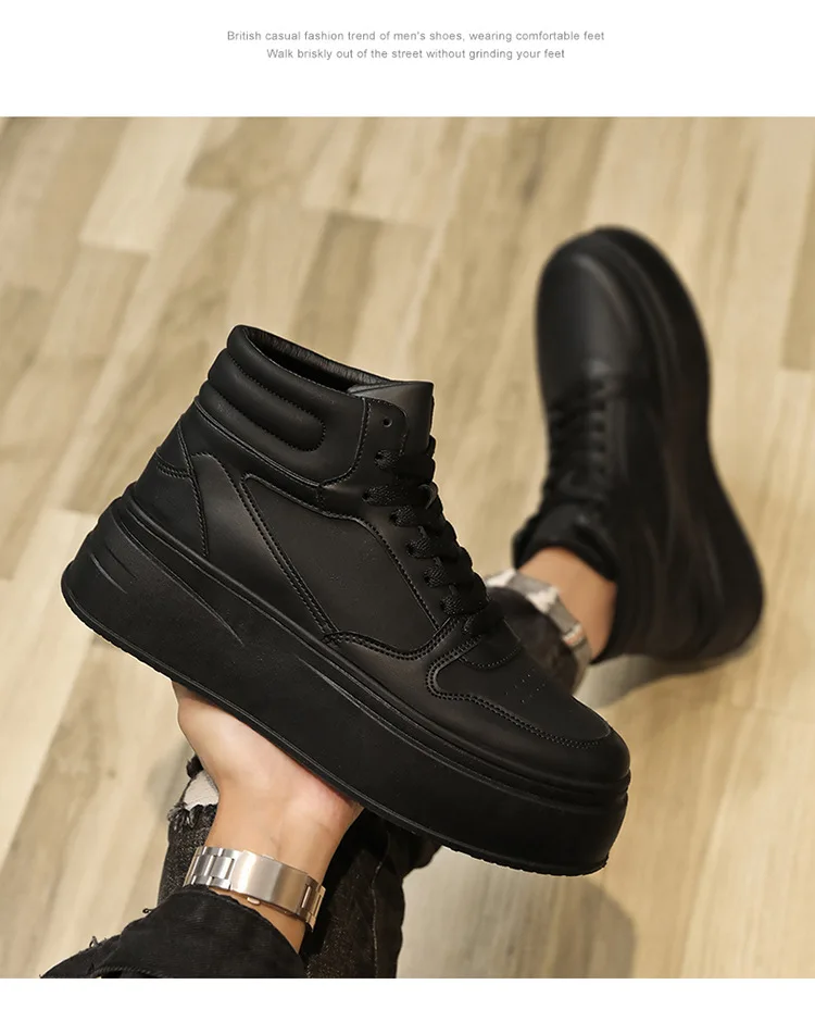 Men's Autumn Casual Platform Ankle Boots High-top Trainers_voghion.com