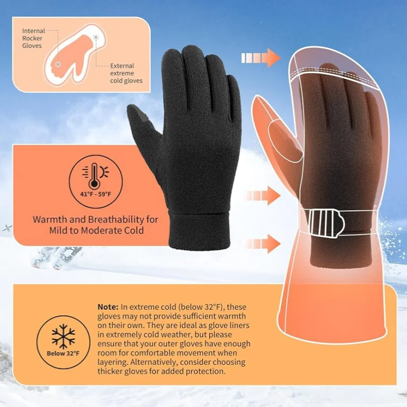 Polar Fleece Winter Gloves 6