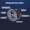 DC 12-24V Power Cable for Starlink Mini 16AWG Car Charging Cable with LED Indicator Switch Against Surge Electric Wire Plug&Play 5