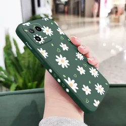 Tender Daisy Liquid Silicone Phone Case Cover - Xiaomi 11T(11T Pro) (Dark Green)
