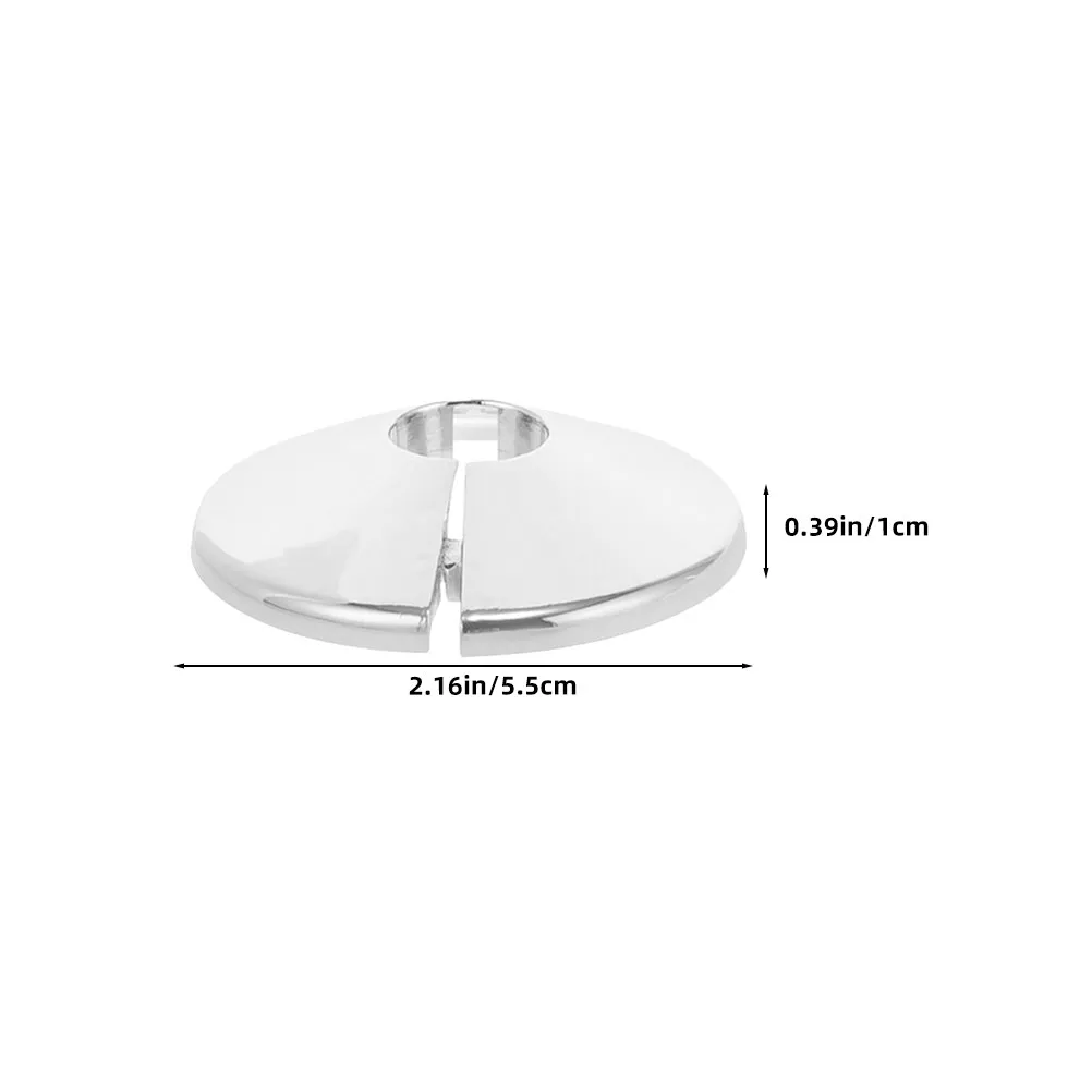 3Pcs 라운드 클립 온 밸브 트림 플레이트 15Mm 구멍 직경 수도꼭지 구멍 장식 욕실 용 방수 플라스틱 금속 파이프 커버