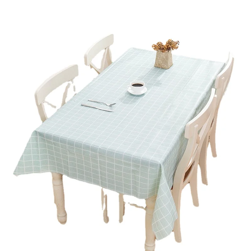 

Table Cloth PEVA Tablecloth Oil Resistant Table Mat Grid Nordic Grid Oil Resistant Tablecloth Waterproof and Washable Tablecloth