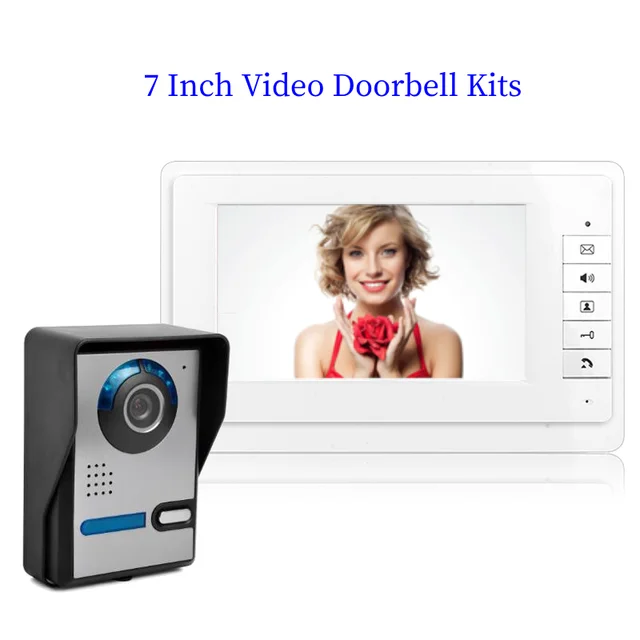SmartYIBA 7"Video Doorbell Entry Camera Home Intercom Building Video Bell 2 Way Intercom Doorphone Kits 2