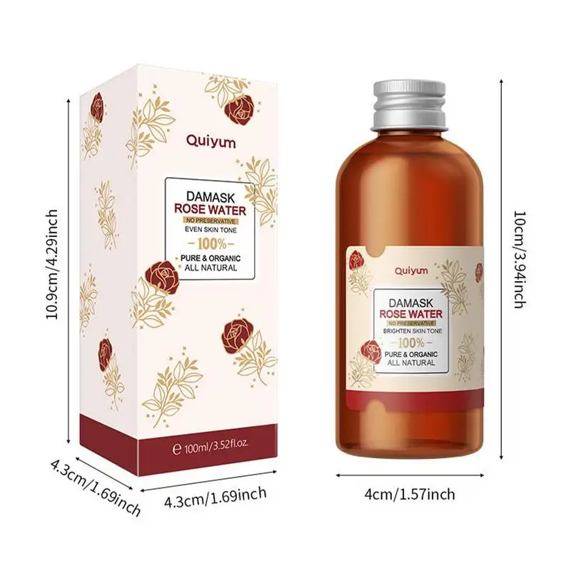 100ml Rose Pure Dew Damask Rose Water Rosehip Essential Oil Natural Pure Oil Essential Oils Hydrosol Facial Toner face toner