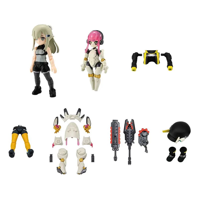Bandai Original Gashapon Link Travelers Robot Girl Moveable Joints