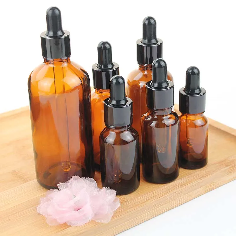 Bottiglie Contagocce In Vetro Ambrato - Set Di 4 (50ml E 100ml) Con Accessori Per Oli Essenziali - Foto 8