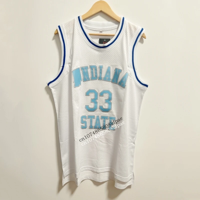 Basketball Jerseys Men Oversize 33 Larry Bird University Embroidery Sewing Breathable Athletic Sport High Street Sportswear