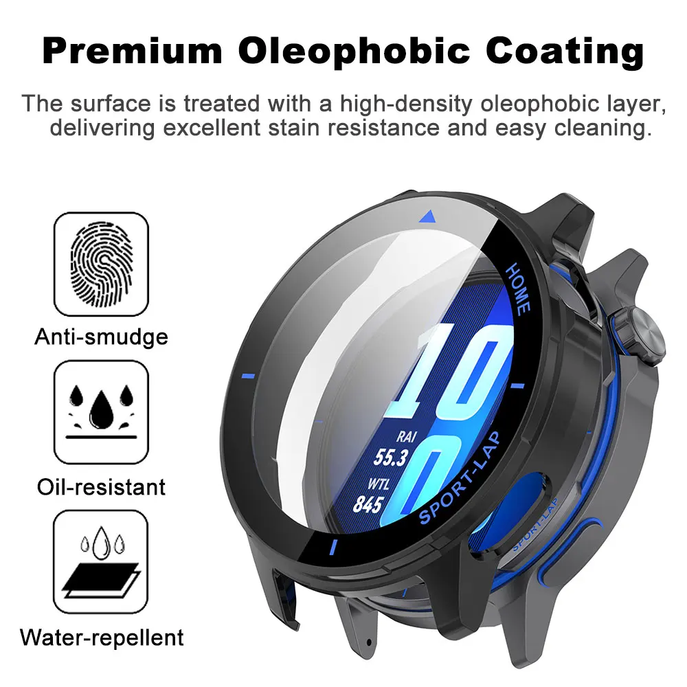 Enhanced Protective Case and Tempered Glass Screen Cover for Huawei Watch GT Runner 2