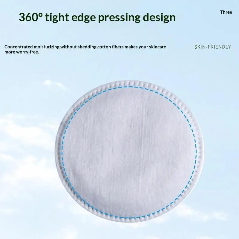 100/300개 일회용 면 패드, 클린 코튼, 얼굴 및 네일 폴리쉬 리무버, 라운드 소프트 페이스 클렌징, 메이크업 제거용 면 패드